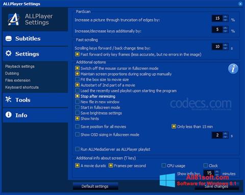 स्क्रीनशॉट ALLPlayer Windows 8.1
