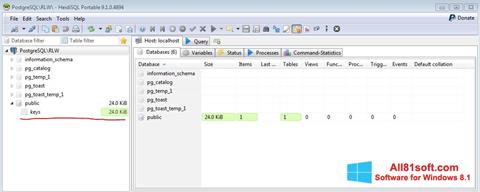 स्क्रीनशॉट HeidiSQL Windows 8.1