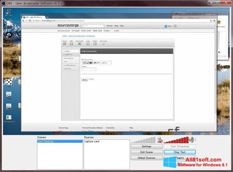 स्क्रीनशॉट Open Broadcaster Software Windows 8.1