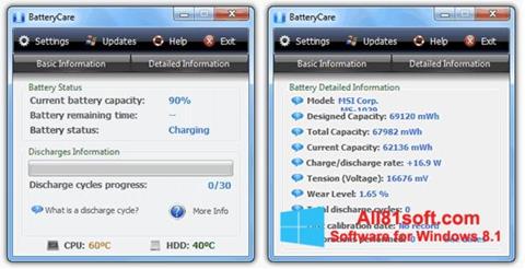 स्क्रीनशॉट BatteryCare Windows 8.1