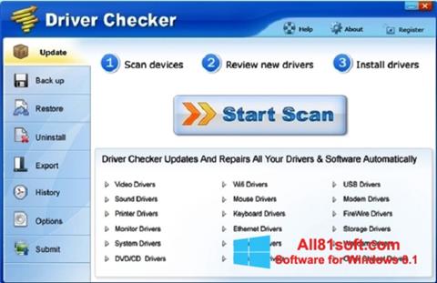 स्क्रीनशॉट Driver Checker Windows 8.1