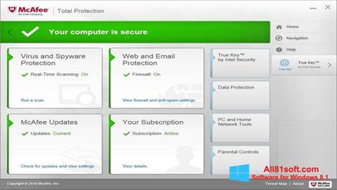स्क्रीनशॉट McAfee Total Protection Windows 8.1