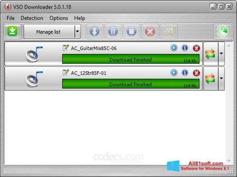 स्क्रीनशॉट VSO Downloader Windows 8.1
