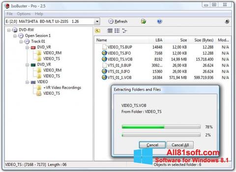 स्क्रीनशॉट IsoBuster Windows 8.1