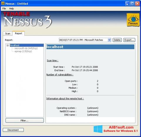 स्क्रीनशॉट Nessus Windows 8.1