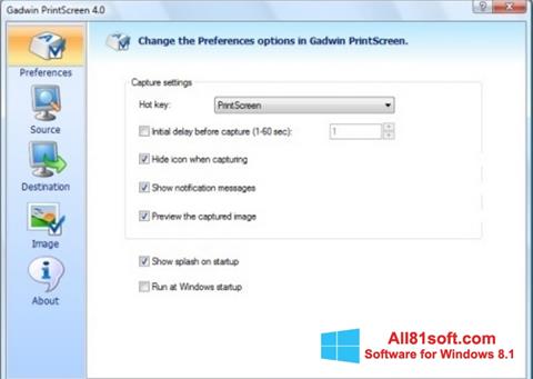 स्क्रीनशॉट Gadwin PrintScreen Windows 8.1