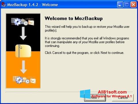 स्क्रीनशॉट MozBackup Windows 8.1