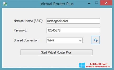 स्क्रीनशॉट Virtual Router Plus Windows 8.1