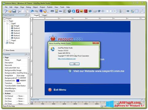 स्क्रीनशॉट AutoPlay Media Studio Windows 8.1