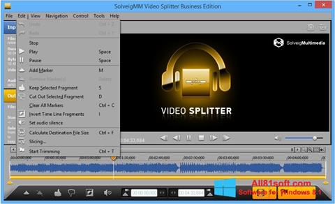 स्क्रीनशॉट SolveigMM Video Splitter Windows 8.1