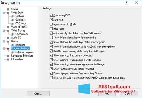 स्क्रीनशॉट AnyDVD Windows 8.1