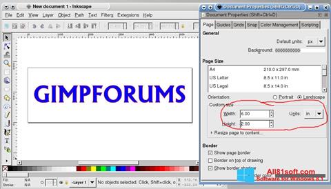 स्क्रीनशॉट Inkscape Windows 8.1