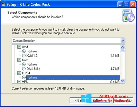 स्क्रीनशॉट K-Lite Codec Pack Windows 8.1