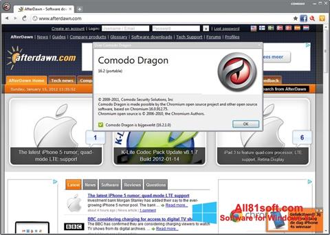 स्क्रीनशॉट Comodo Dragon Windows 8.1
