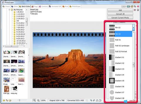 स्क्रीनशॉट PhotoScape Windows 8.1