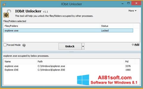 स्क्रीनशॉट IObit Unlocker Windows 8.1