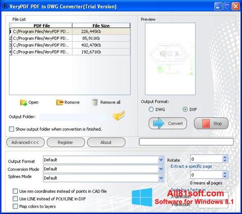 स्क्रीनशॉट PDF to DWG Converter Windows 8.1