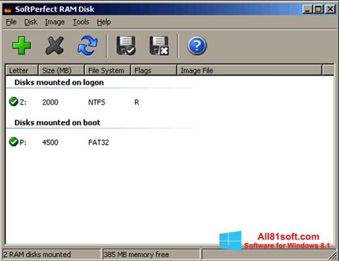 स्क्रीनशॉट SoftPerfect RAM Disk Windows 8.1