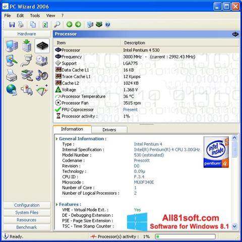 स्क्रीनशॉट PC Wizard Windows 8.1