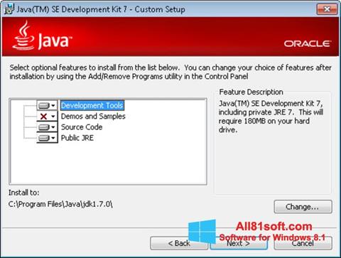 स्क्रीनशॉट Java Development Kit Windows 8.1