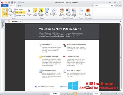 स्क्रीनशॉट Nitro PDF Reader Windows 8.1