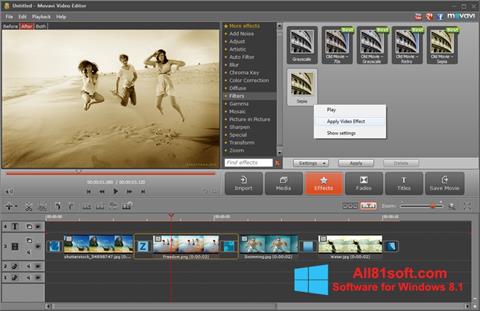 स्क्रीनशॉट Movavi Video Editor Windows 8.1