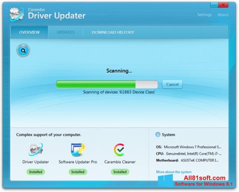 स्क्रीनशॉट Carambis Driver Updater Windows 8.1